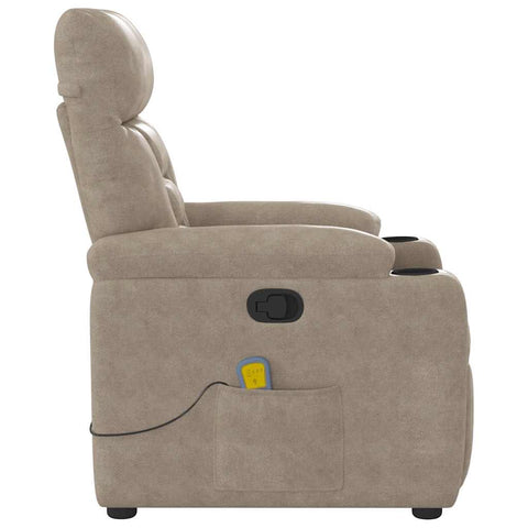 vidaXL Massagesessel Taupe Mikrofasergewebe