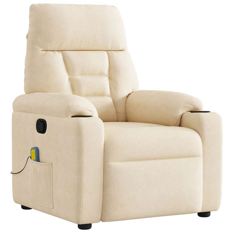 vidaXL Massagesessel Beige Mikrofasergewebe