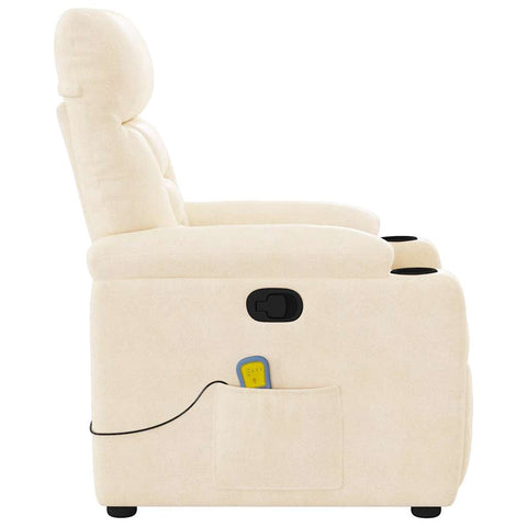 vidaXL Massagesessel Beige Mikrofasergewebe