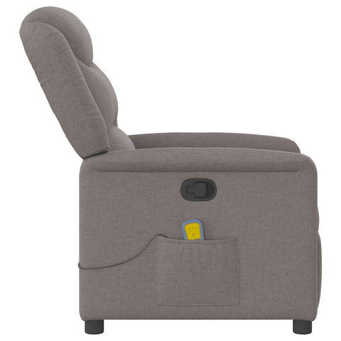 Massagesessel Taupe Stoff