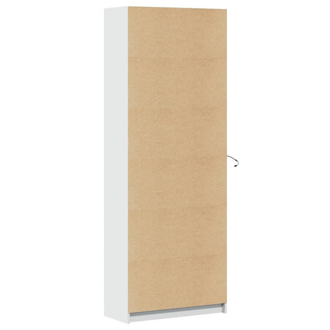 vidaXL Highboard mit LED-Beleuchtung Weiß 74x32,5x200 cm Holzwerkstoff