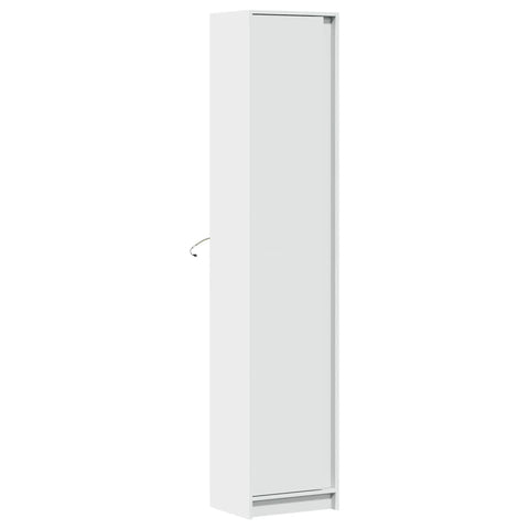 vidaXL Highboard mit LED-Beleuchtung Weiß 41,5x32,5x200 cm