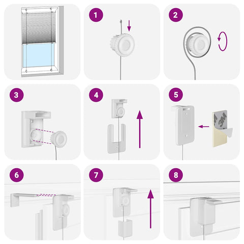 hocami - Plissee Rosa 85x100 cm Stoffbreite 84,4 cm Polyester - plissee-rosa-85x100-cm-stoffbreite-84-4-cm-polyester - 