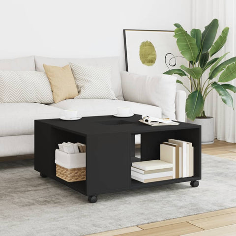 vidaXL Couchtisch Schwarz 80x80x40 cm Holzwerkstoff