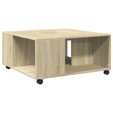 vidaXL Couchtisch Sonoma-Eiche 80x80x40 cm Holzwerkstoff