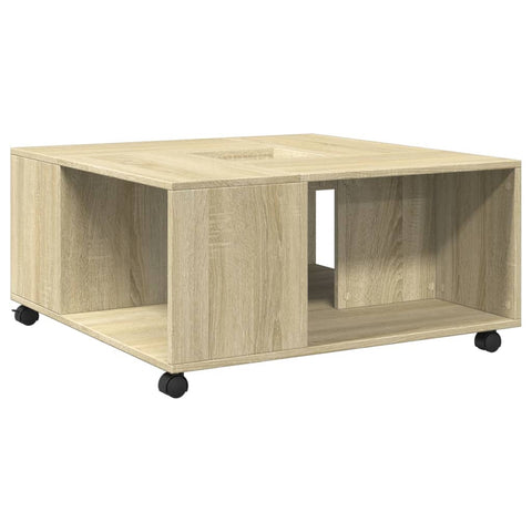 vidaXL Couchtisch Sonoma-Eiche 80x80x40 cm Holzwerkstoff