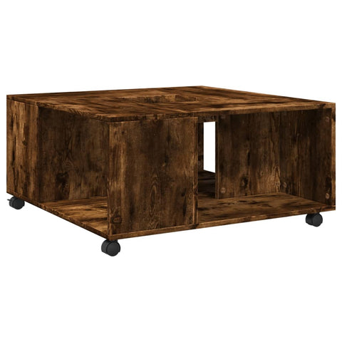 vidaXL Couchtisch Räuchereiche 80x80x40 cm Holzwerkstoff