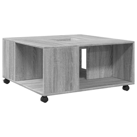 vidaXL Couchtisch Grau Sonoma 80x80x40 cm Holzwerkstoff