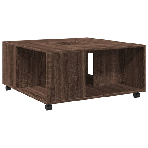 vidaXL Couchtisch Braun Eichen-Optik 80x80x40 cm Holzwerkstoff