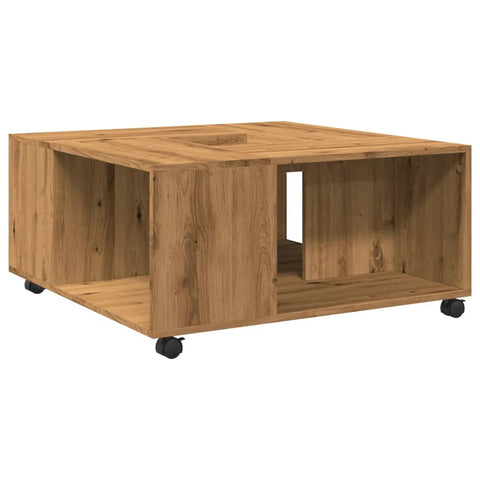 vidaXL Couchtisch Artisan-Eiche 80x80x40 cm Holzwerkstoff