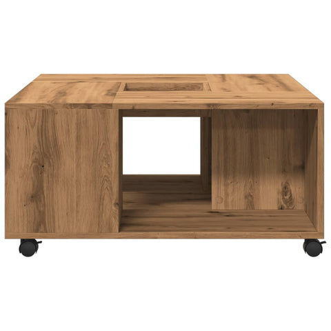 vidaXL Couchtisch Artisan-Eiche 80x80x40 cm Holzwerkstoff