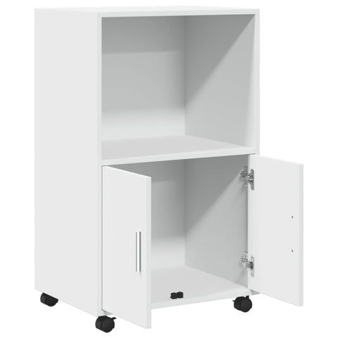 vidaXL Rollschrank Weiß 55x40x91 cm Holzwerkstoff