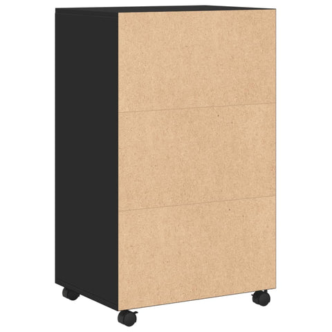 vidaXL Rollschrank Schwarz 55x40x91 cm Holzwerkstoff