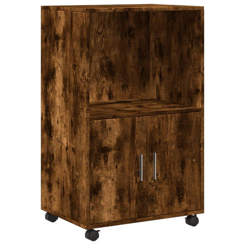 vidaXL Rollschrank Räuchereiche 55x40x91 cm Holzwerkstoff