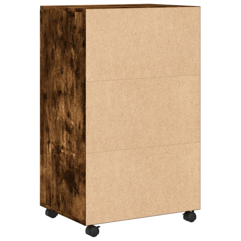 vidaXL Rollschrank Räuchereiche 55x40x91 cm Holzwerkstoff