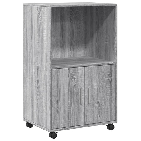 vidaXL Rollschrank Grau Sonoma 55x40x91 cm Holzwerkstoff