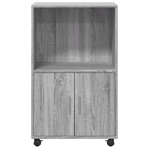 vidaXL Rollschrank Grau Sonoma 55x40x91 cm Holzwerkstoff