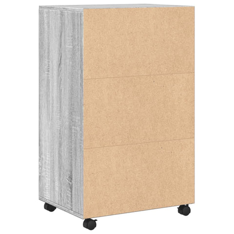 vidaXL Rollschrank Grau Sonoma 55x40x91 cm Holzwerkstoff