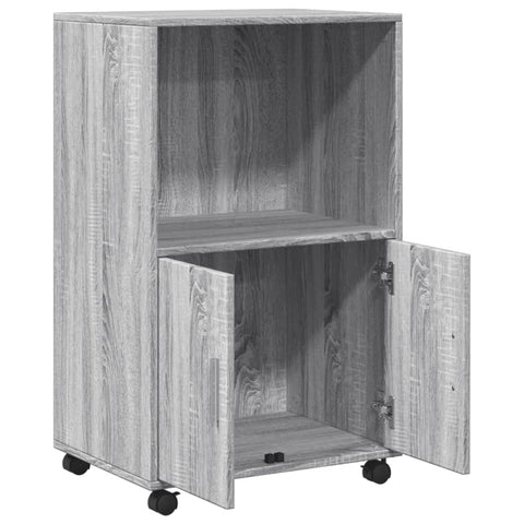 vidaXL Rollschrank Grau Sonoma 55x40x91 cm Holzwerkstoff