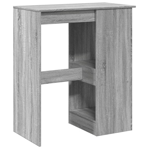 Bartisch mit Regal Grau Sonoma 90x47,5x103,5 cm Holzwerkstoff