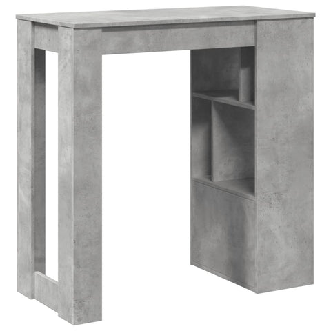 Bartisch mit Regal Betongrau 102x50x103,5 cm Holzwerkstoff