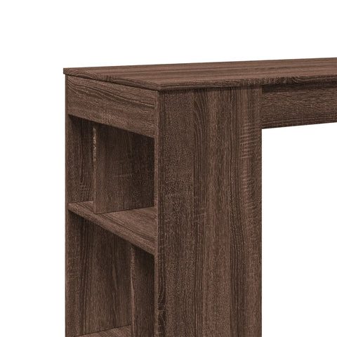 Bartisch mit Regal Braun Eiche 102x50x103,5 cm Holzwerkstoff