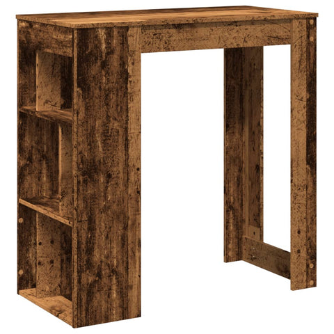 Bartisch mit Regal Altholz-Optik 102x50x103,5 cm Holzwerkstoff