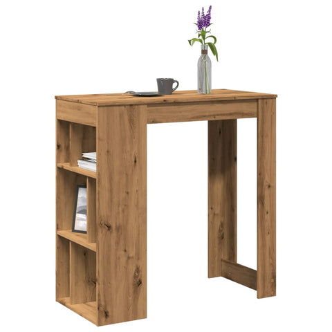 Bartisch mit Regal Artisan-Eiche 102x50x103,5 cm Holzwerkstoff