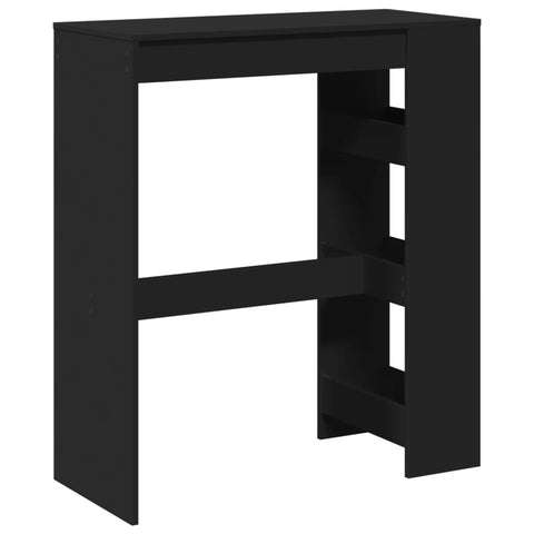 Bartisch mit Regal Schwarz 90x40x103,5 cm Holzwerkstoff