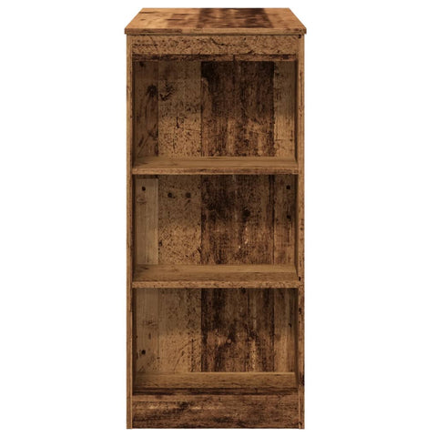 Bartisch mit Regal Altholz-Optik 95x47x103,5 cm Holzwerkstoff