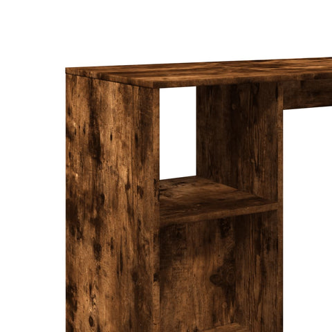 Bartisch mit Regal Räuchereiche 124x46x103,5 cm Holzwerkstoff