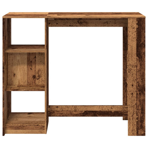 Bartisch mit Regal Altholz-Optik 124x46x103,5 cm Holzwerkstoff