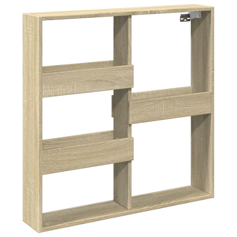 vidaXL Wandschrank Sonoma-Eiche 80x15x80 cm Holzwerkstoff