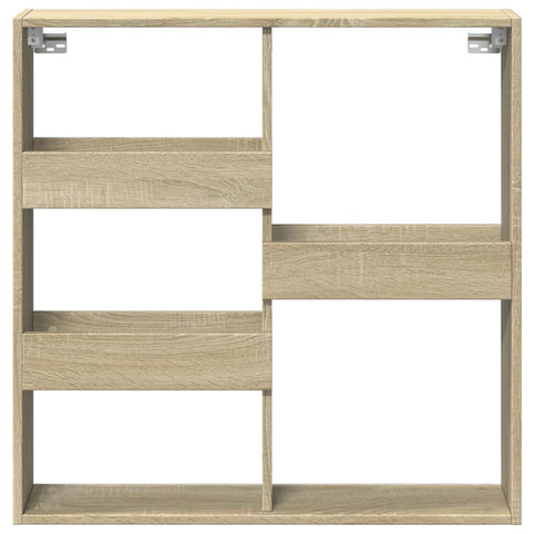 vidaXL Wandschrank Sonoma-Eiche 80x15x80 cm Holzwerkstoff