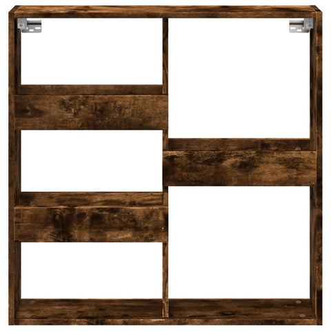 vidaXL Wandschrank Räuchereiche 80x15x80 cm Holzwerkstoff