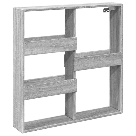 vidaXL Wandschrank Grau Sonoma 80x15x80 cm Holzwerkstoff