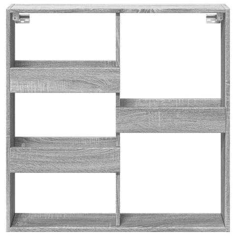 vidaXL Wandschrank Grau Sonoma 80x15x80 cm Holzwerkstoff