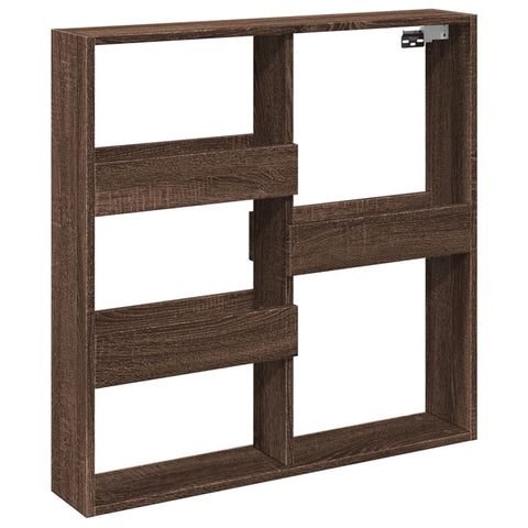 vidaXL Wandschrank Braun Eichen-Optik 80x15x80 cm Holzwerkstoff