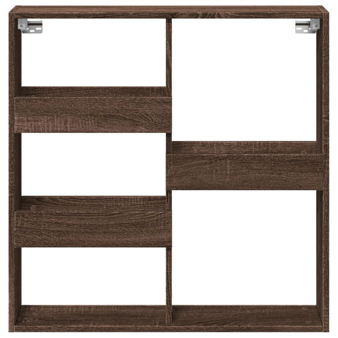 vidaXL Wandschrank Braun Eichen-Optik 80x15x80 cm Holzwerkstoff