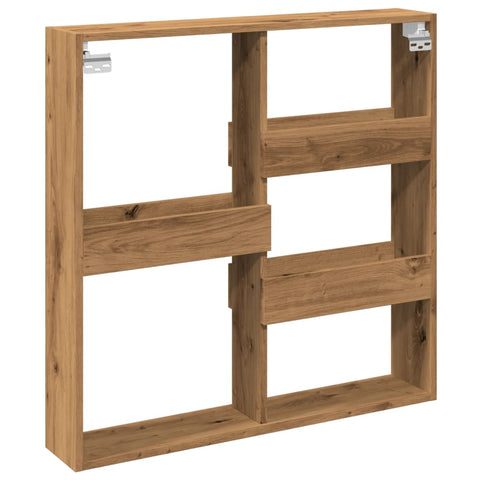 vidaXL Wandschrank Artisan-Eiche 80x15x80 cm Holzwerkstoff