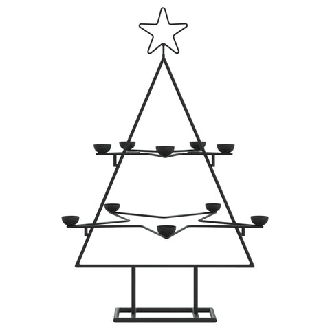 Metall-Weihnachtsbaum zum Dekorieren Schwarz 75 cm