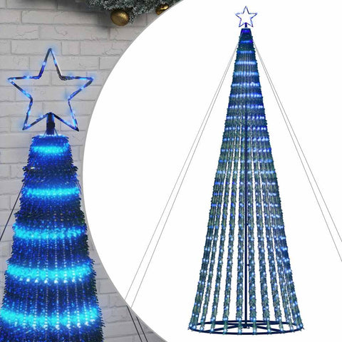 vidaXL Weihnachtsbaum Kegelform 1028 LEDs Blau 403 cm