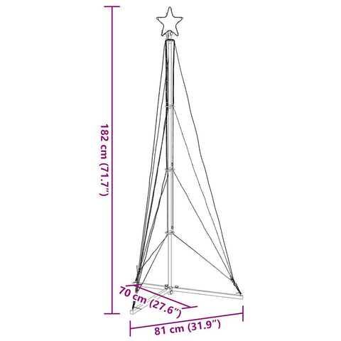 Weihnachtsbaum-Beleuchtung 363 LEDs Blau 180 cm