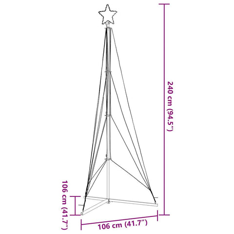 Weihnachtsbaum-Beleuchtung 483 LEDs Warmweiß 240 cm