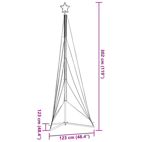 Weihnachtsbaum-Beleuchtung 525 LEDs Kaltweiß 300 cm