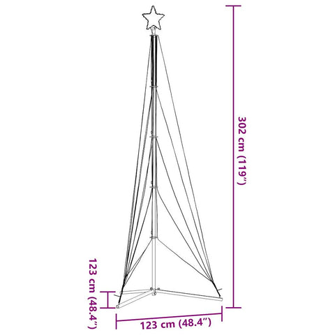 Weihnachtsbaum-Beleuchtung 525 LEDs Mehrfarbig 300 cm