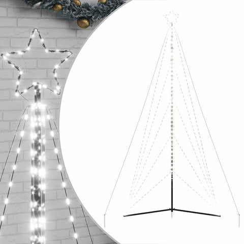 Weihnachtsbaum-Beleuchtung 615 LEDs Kaltweiß 400 cm