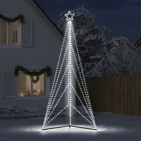 Weihnachtsbaum-Beleuchtung 615 LEDs Kaltweiß 400 cm