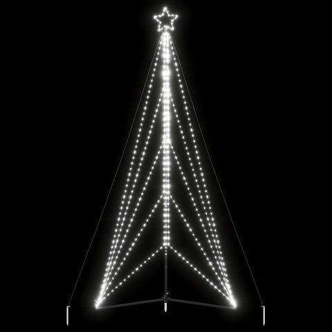 Weihnachtsbaum-Beleuchtung 615 LEDs Kaltweiß 400 cm