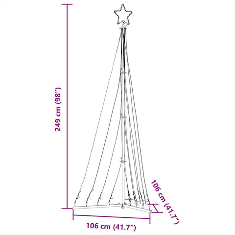 Weihnachtsbaum-Beleuchtung 447 LEDs Blau 250 cm